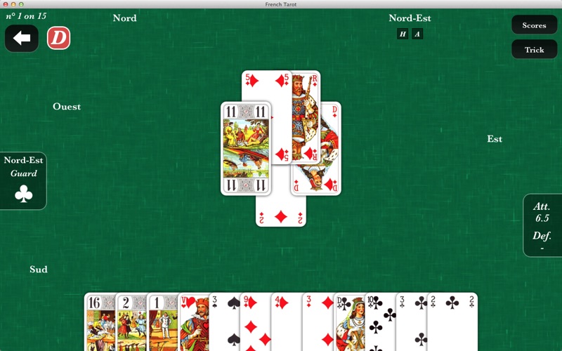 Screenshot #1 pour Tarot (à 3, 4 ou 5)
