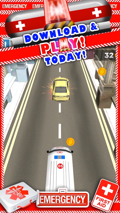 3D Ambulance Driving Race Car Game FREE screenshot-4