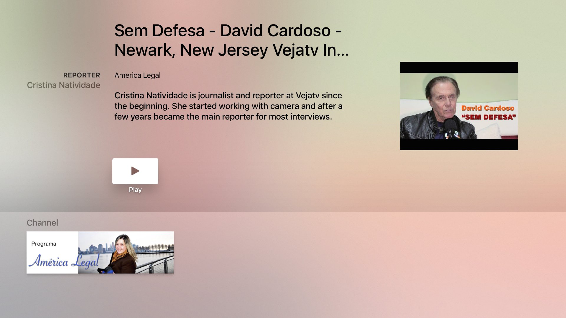 Vejatv Internet Broadcast Television screenshot 5