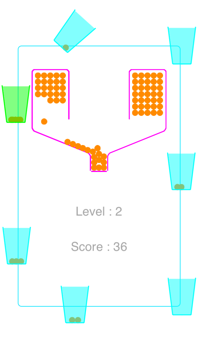 100 Dots Free Falling Balls Game screenshot 2