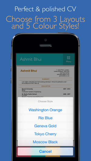 Pocket CV : Professional Resume Designer On The Go(圖4)-速報App