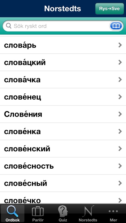 Norstedts stora ryska ordbok