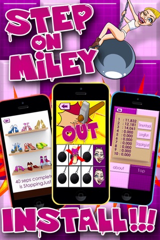 Step on Miley - Don't Step On White Wrecking Ball Tile screenshot 3