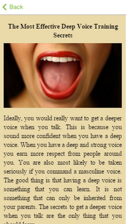 How To Train Your Voice