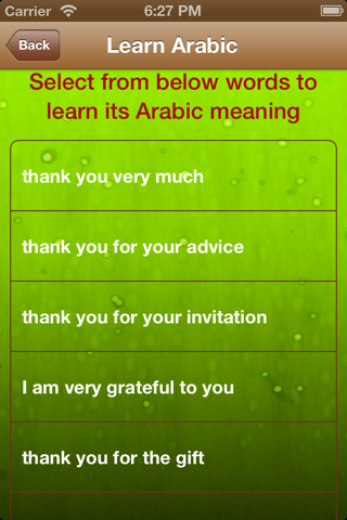 Learn Arabic Phrases In Male Voice free screenshot 2