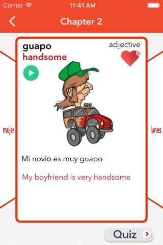 Spanish Vocabulary Flashcards - Memory Trainer screenshot 3