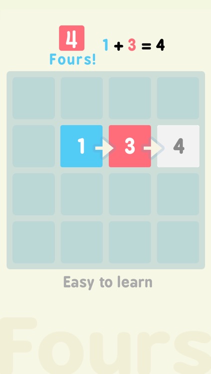 Fours! inspired by 2048