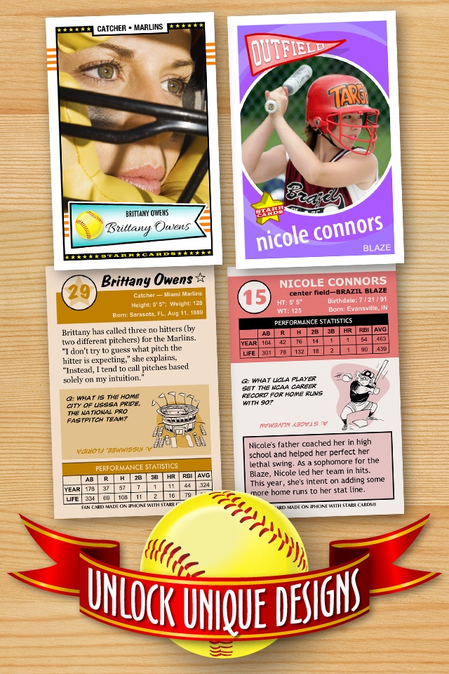 Softball Card Maker - Make Your Own Custom Softball Cards with Starr Cards screenshot 3