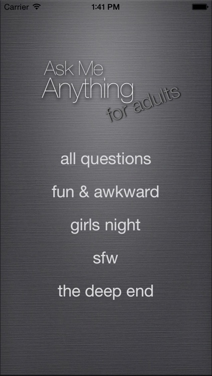 Ask Me Anything for Adults Conversation Starters