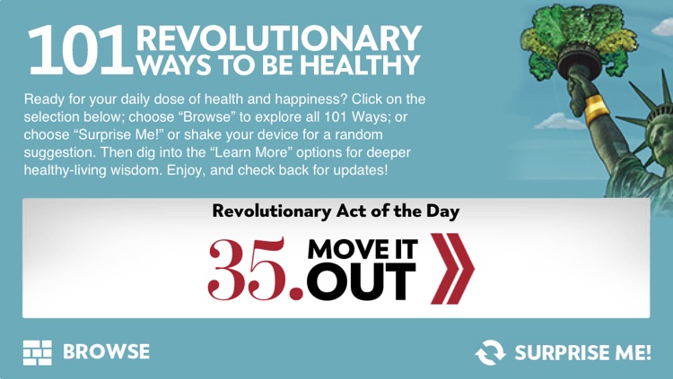 “101 Revolutionary Ways to Be Healthy” from Experience Life magazine and RevolutionaryAct.com