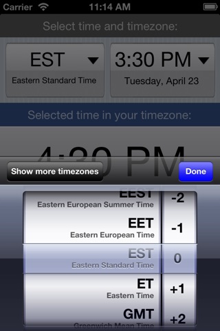 TimeZone+ Time Converter screenshot 2