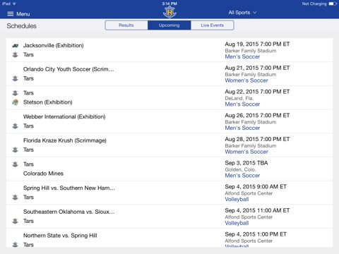 Rollins College Athletics for iPad 2015 screenshot 2