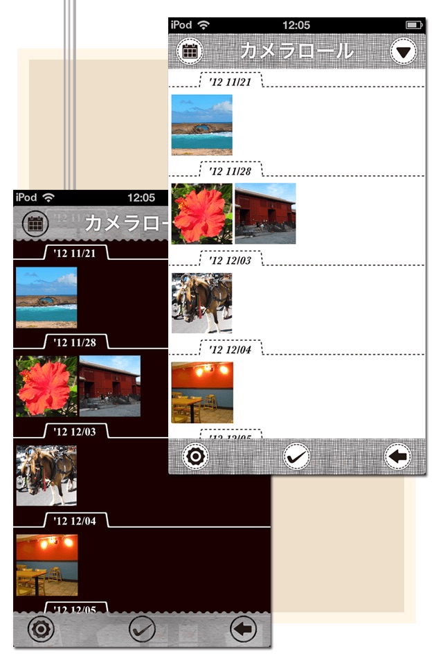 Calendar Album-You can easily organize photos. Do you have a picture taken with a camera that is cluttering up the camera roll? You can organize folders and, in the order of their time with this app! screenshot 3