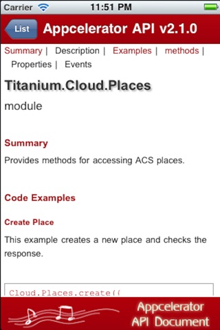 Appcelerator API Document screenshot 3