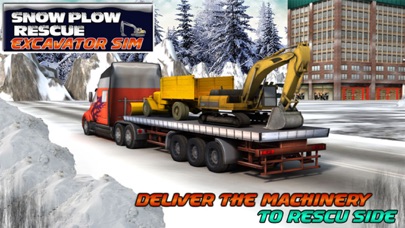 Winter Snow Plow Rescue Excavator Sim iPhone screenshot