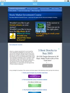 Stocks Investment course FREE iPad image 3