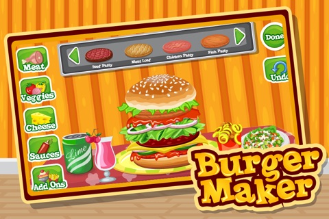 Burger Maker - Fast Food Cooking Game for Boys and Girls screenshot 4