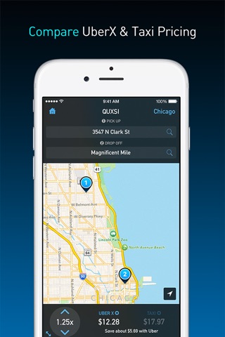 Quxsi - Which is cheaper, UberX or a Taxi screenshot 2