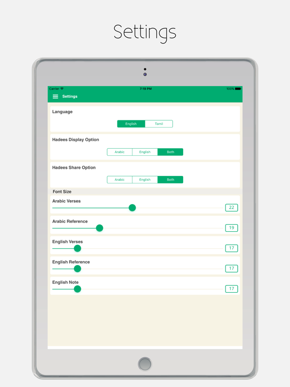 Munthakhab Ahadees iPad screenshot 4 - Book app