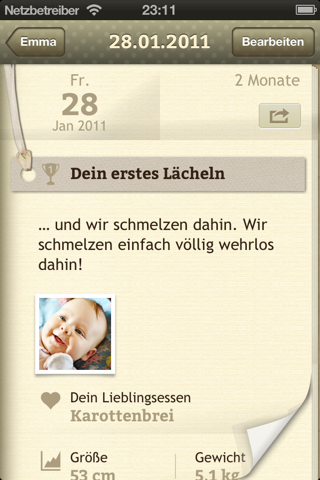 Bambio - The baby journal screenshot 3