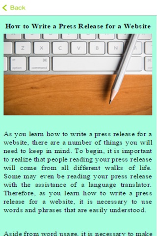 How To Write A Press Release screenshot 2