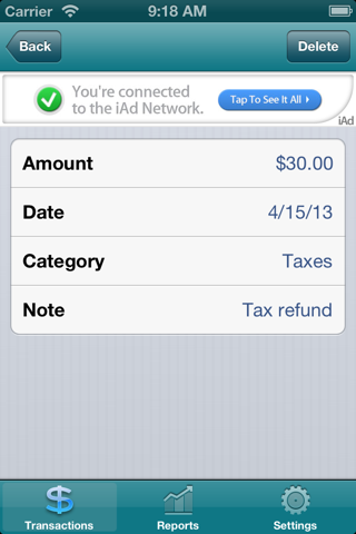 Walleterrific - Personal Income and Expenses Finance Transaction Tracking screenshot 4