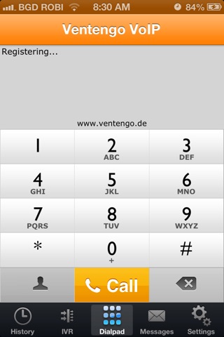 Ventengo VoIP screenshot 2