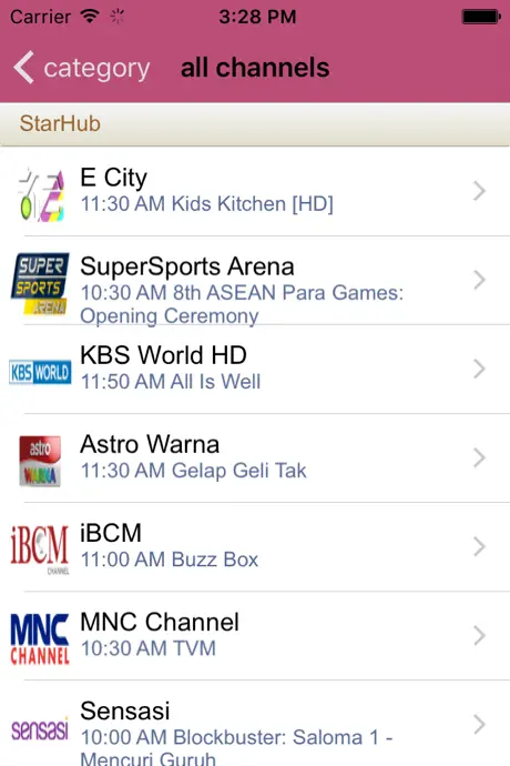 Singapore TV Guide