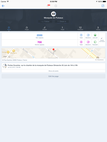 Masjidway : The islamic social network iPad screenshot 5 - Social Networking app