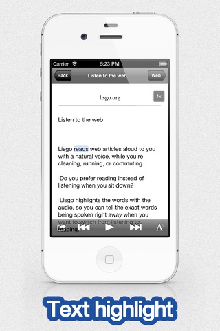 Listen to Pocket - Lisgo is the text to speech app for the web screenshot 3