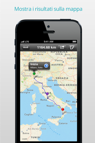 AtoB Distance Calculator Free - easy and fast air or car route measurement from A to B for travel and more screenshot 3