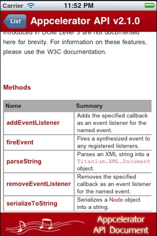 Appcelerator API Document screenshot 4
