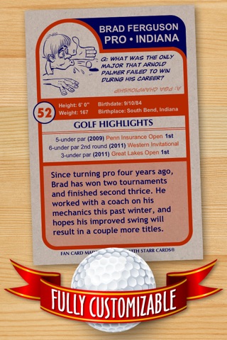 Golf Card Maker - Make Your Own Custom Golf Cards with Starr Cards screenshot 2