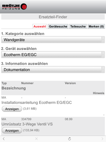 Screenshot #5 pour BROETJE Ersatzteil App