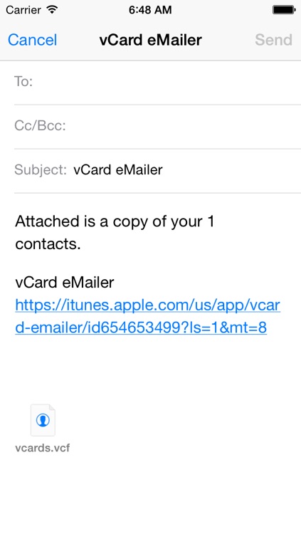 vCard eMailer