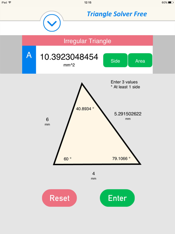 Screenshot #4 pour Triangle Solver Free - Geometry Calculator