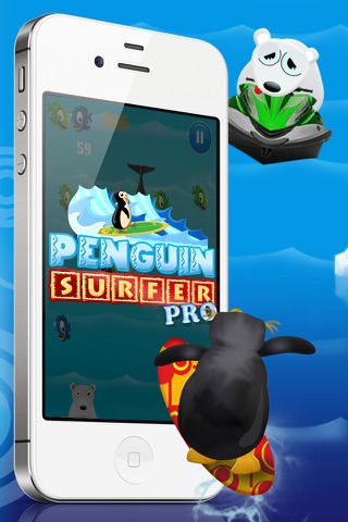 Penguin Surfer PRO FREE - A Fun Kids Game! screenshot 4
