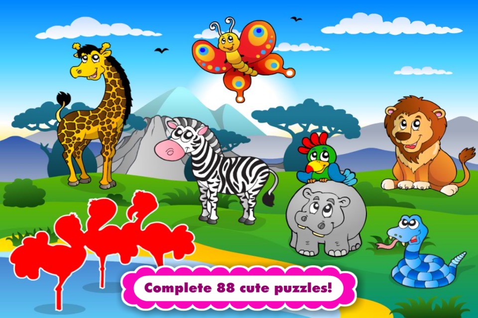 Animal Preschool Shape Builder Puzzles - First Word Learning Games for Toddler Kids Explorers by Abby Monkey® screenshot 2