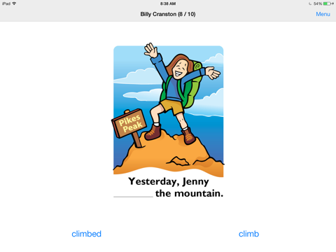 Screenshot #5 pour Regular Past Tense Verbs Fun Deck