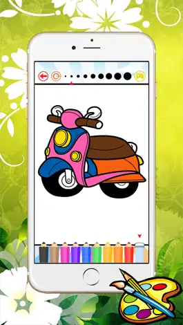 Game screenshot Мотоцикл Книжка-раскраска для детей - Игры рисования и живописи для обучения apk