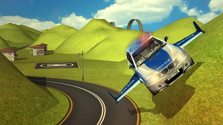 Flying Real police car driver simulator