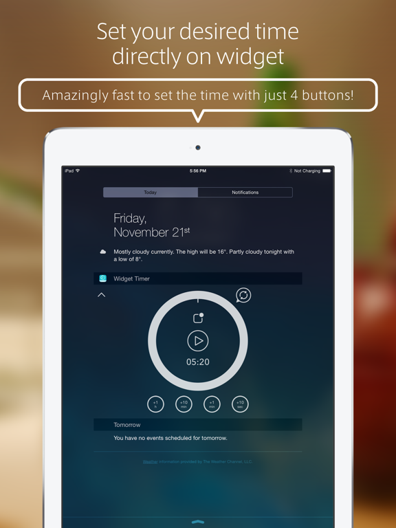 Screenshot #6 pour Widget Timer - Simple Kitchen Timer for Notification Center