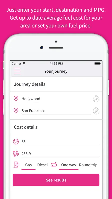 Journey Cost Calculator screenshot 1 of 4