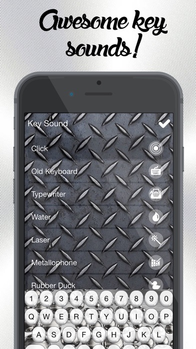 Silver Keyboard Themes Free – Luxury Keyboards with Fancy New Emoji.s, Fonts and Backgrounds iPhone screenshot 5 - Utilities app