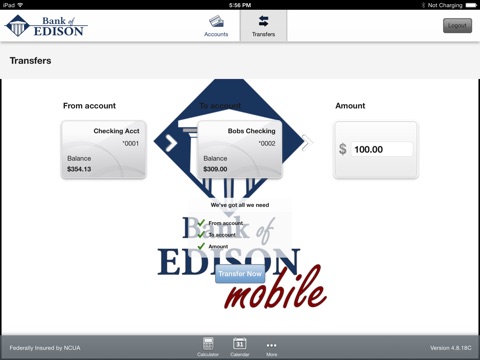 Bank of Edison Mobile for iPad screenshot 4