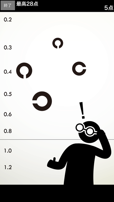 Screenshot #1 pour 視力ゲーム