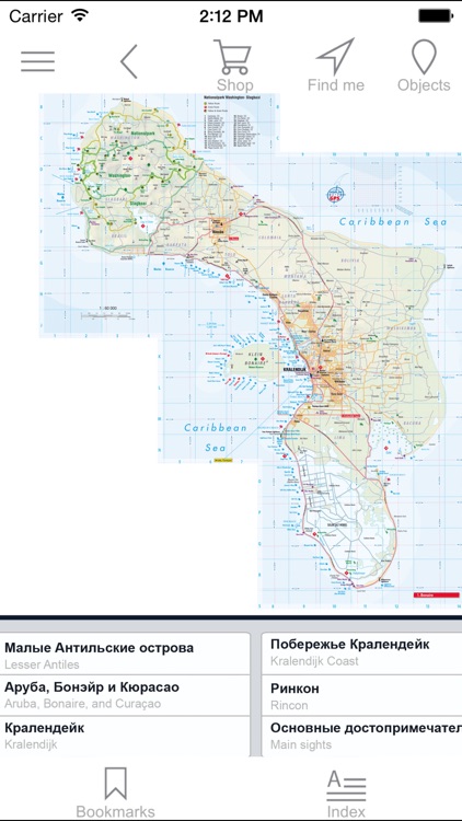 Bonaire. Road map