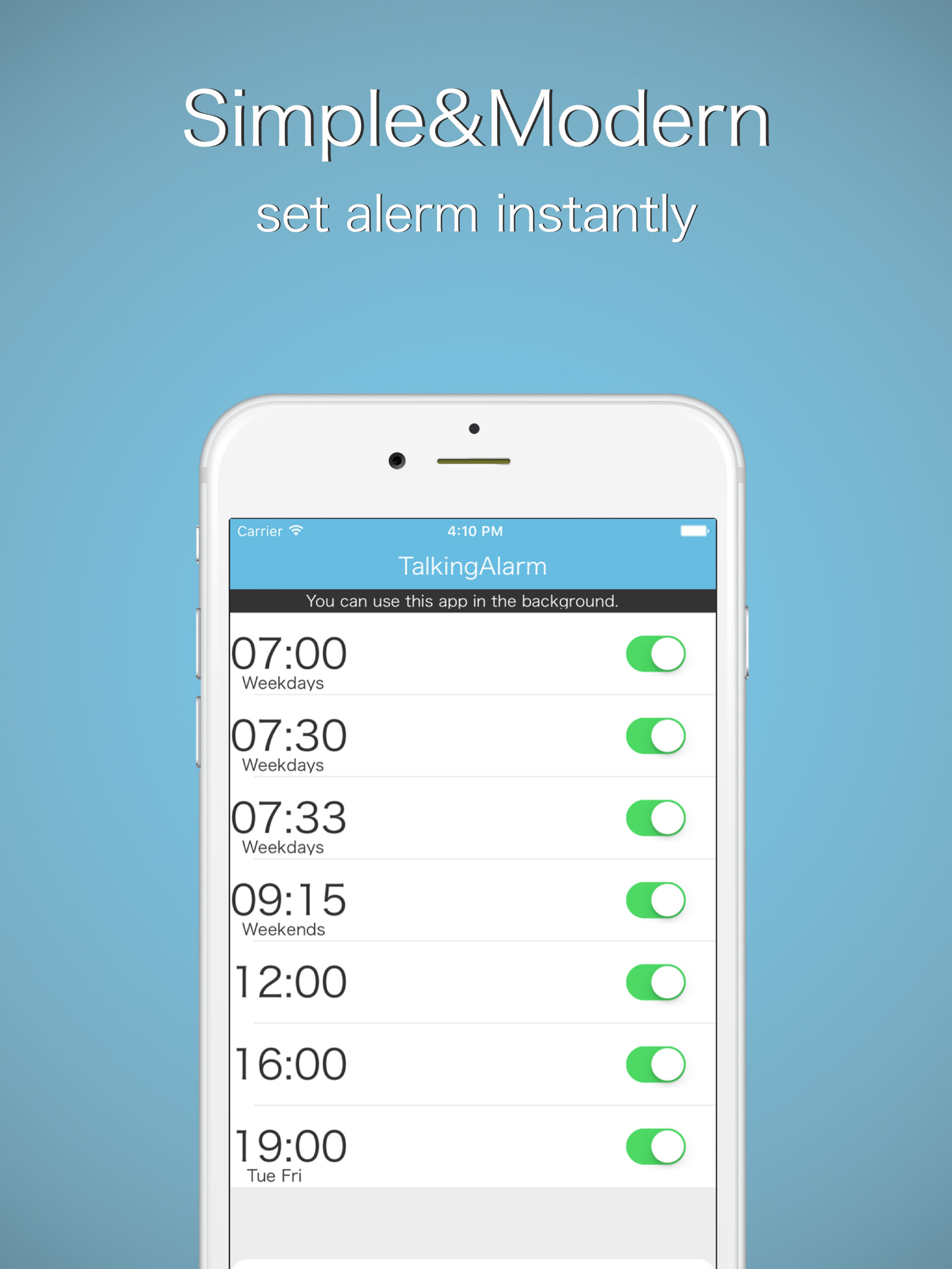 Talking Alarm Clock -free app with speech voice screenshot 5