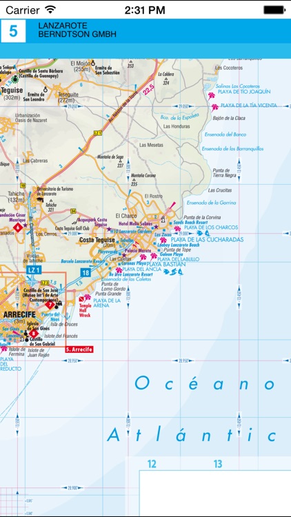 Lanzarote. Road map