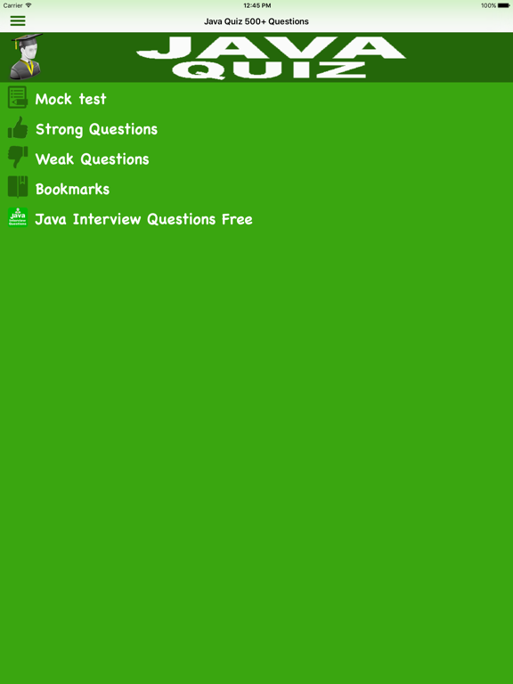 Java Quiz 500+ Questions Free iPad screenshot